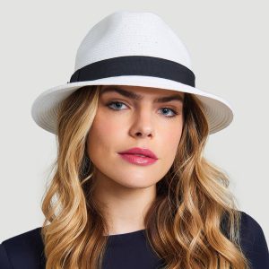 Chapéu UV Shangai Feminino Proteção Solar UV Line Branco