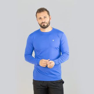 Camiseta UV Pro ML com Proteção solar UV Line Azul
