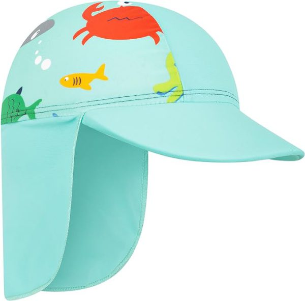 Chapéu Legionário Bebê UV com Proteção Solar Acqua di Mare Azul Peixinhos