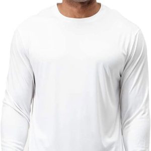 Camiseta UV Masculina Manga Longa com Proteção Solar Slim Fitness Branco