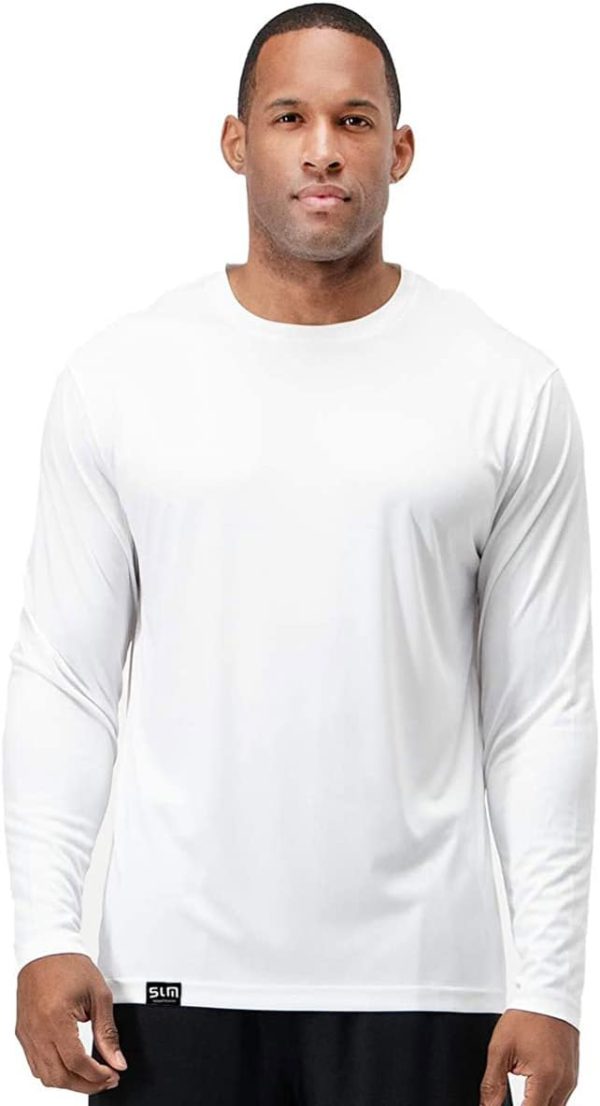 Camiseta UV Masculina Manga Longa com Proteção Solar Slim Fitness Branco