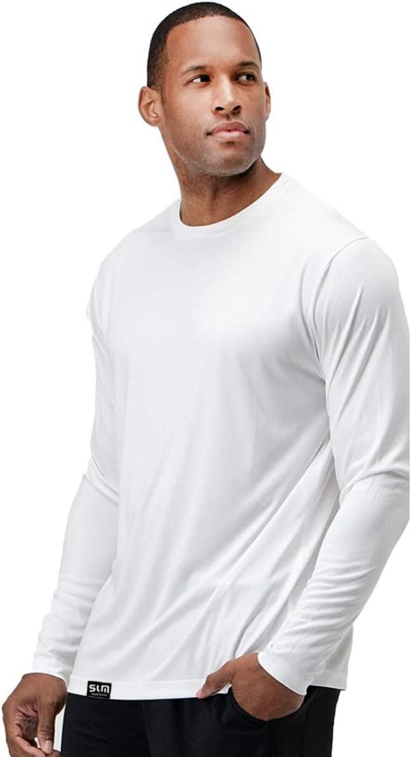 Camiseta UV Masculina Manga Longa com Proteção Solar Slim Fitness Branco