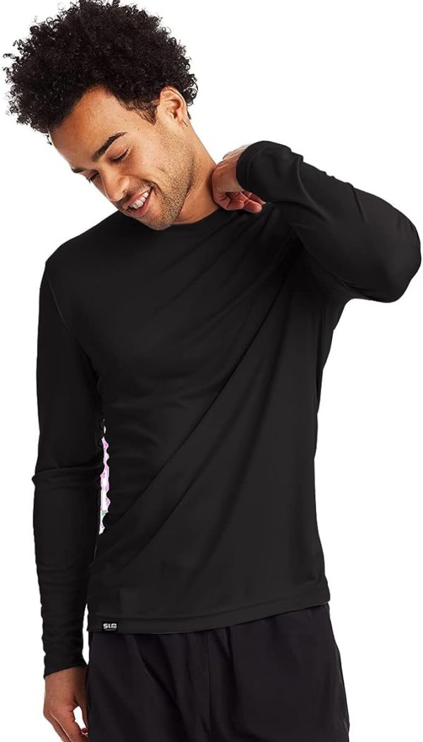 Camiseta UV Masculina Manga Longa com Proteção Solar Slim Fitiness Preto