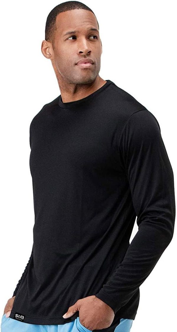 Camiseta UV Masculina Manga Longa com Proteção Solar Slim Fitiness Preto