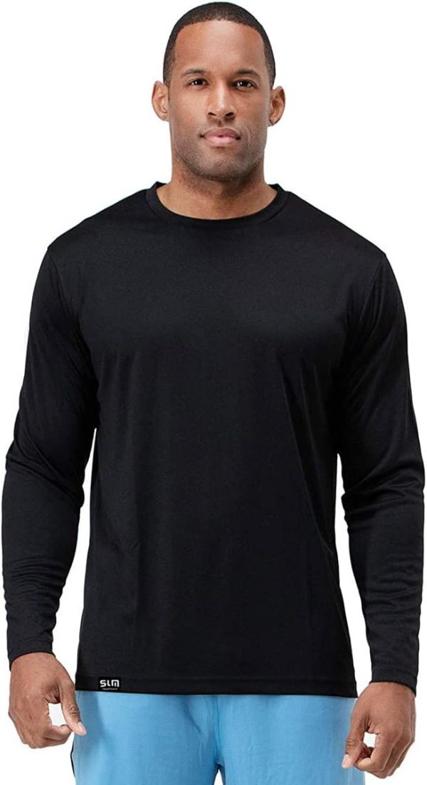 Camiseta UV Masculina Manga Longa com Proteção Solar Slim Fitiness Preto