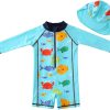 Macacão Bebê UV + Chapéu com Proteção Solar Acqua di Mare Peixinhos