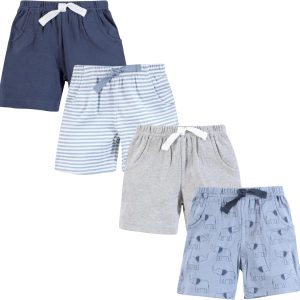 Hudson Baby Shorts unissex para bebês, pacote com 4